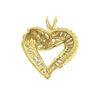 Image 2 : 14k Yellow Gold Diamond Heart Pendant