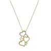 Image 1 : 18k Yellow Gold Three Heart Necklace