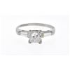 Image 1 : Platinum Princess Cut Diamond Engagement Ring