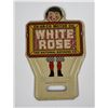 Image 1 : Enarco White Rose Motor Oil License Plate Topper