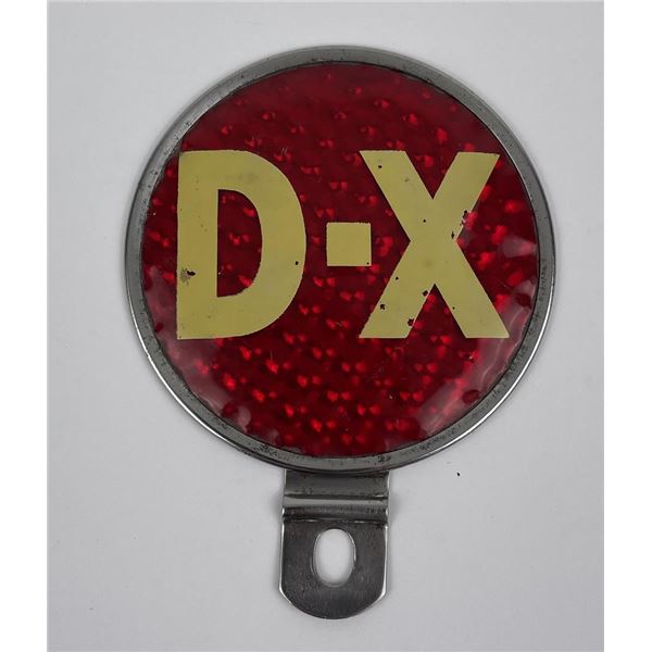 D-X Circle License Plate Topper