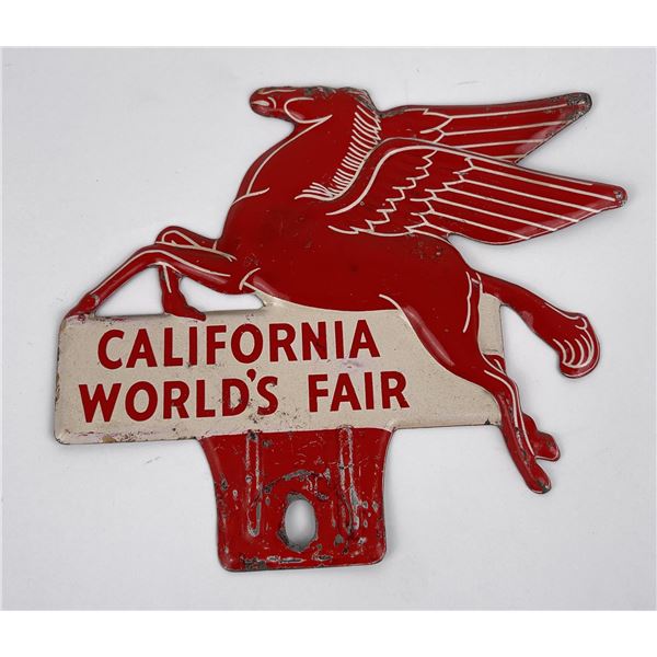 Mobil California Worlds Fair License Plate Topper