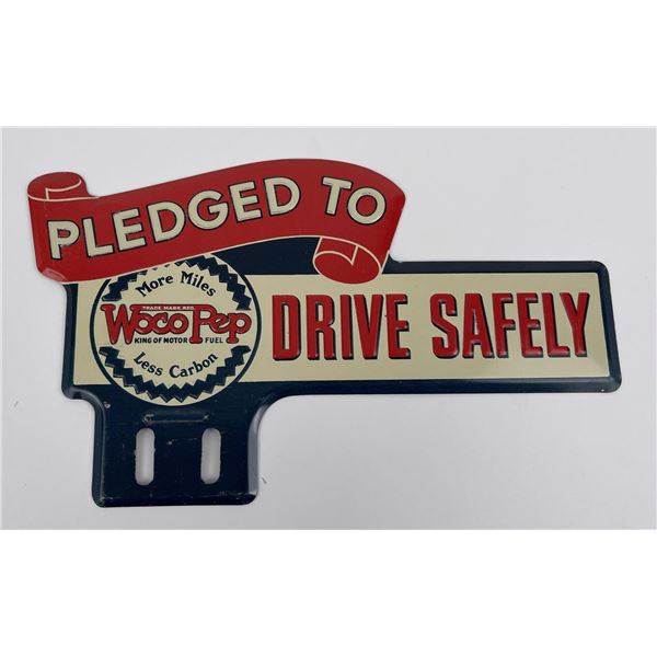 Woco Pep Oil Drive Safely License Plate Topper