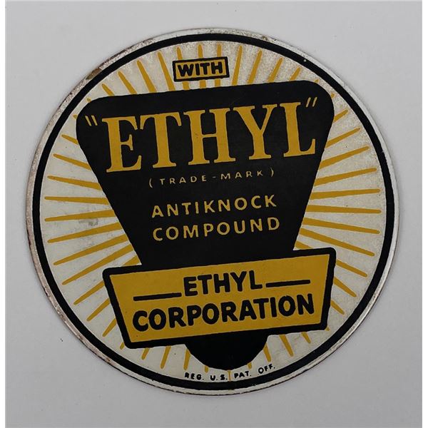 Ethyl Antiknock Porcelain Pump Emblem Plate