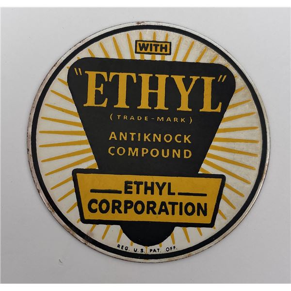 Ethyl Antiknock Porcelain Pump Emblem Plate