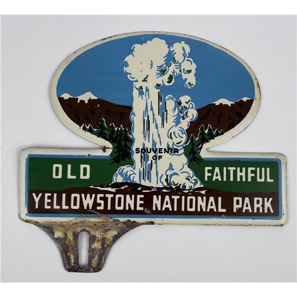 Old Faithful Yellowstone Park License Plate Topper