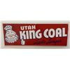 Image 1 : Utah King Coal Porcelain Sign