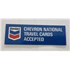 Image 1 : Chevron National Travel Credit Cards Sign