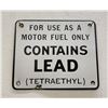 Image 1 : Tetraethyl Lead Porcelain Pump Plate Sign