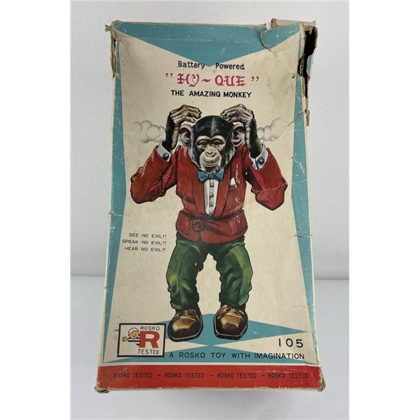 1950's Rosko Japan Hy Que Battery Operated Monkey