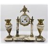 Image 1 : Antique French Marble Gilt Bronze Clock Suite