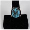 Image 1 : Old Pawn Navajo Sterling Silver Turquoise Ring