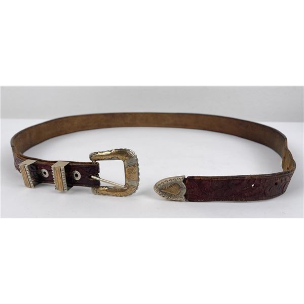 Taxco Sterling and Gold Ranger Cowboy Belt