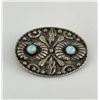 Image 1 : Antique Sterling Silver Persian Turquoise Brooch