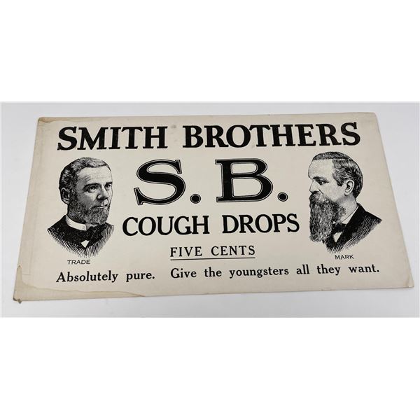 Smith Brothers Cough Drops Advertising Sign