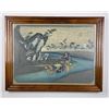 Image 1 : Antique Japanese Painting Men Crossing River