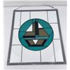 Image 1 : Geometric Art Deco Style Stained Glass Window