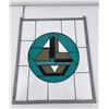 Image 2 : Geometric Art Deco Style Stained Glass Window