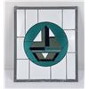 Image 3 : Geometric Art Deco Style Stained Glass Window