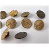 Image 2 : Lot of 10 Post WW1 Gilt Collar Discs