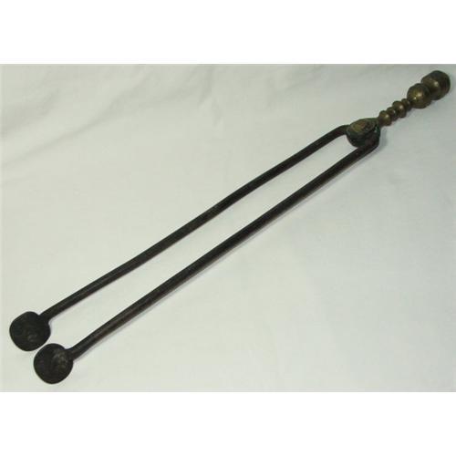 Antique Brass & Iron Fireplace / Ember Tongs 1867567