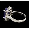 Image 3 : 3.84 ctw Tanzanite and Diamond Ring - 14KT White Gold