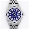 Image 1 : Rolex Ladies Stainless Steel Diamond Lugs Royal Blue String VVS Diamond Datejust