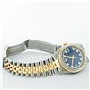 Image 8 : Rolex Mens 2 Tone Blue String VS Diamond Datejust Wristwatch Oyster Perpetual