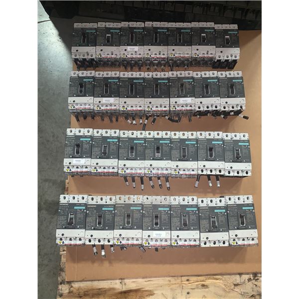 Lot of (28) Siemens HDGA Circuit Breakers 100 Amp HDX3B100