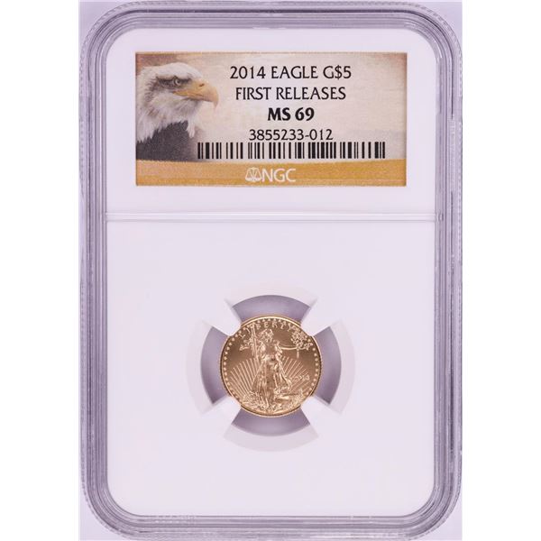 2014 $5 American Gold Eagle Coin NGC MS69 First Releases