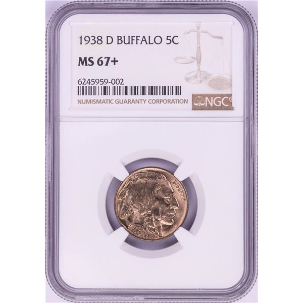 1938-D Buffalo Nickel Coin NGC MS67+