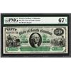 Image 1 : 1872 $50 State of South Carolina Revenue Bond Obsolete Note PMG Superb Gem Unc. 67EPQ
