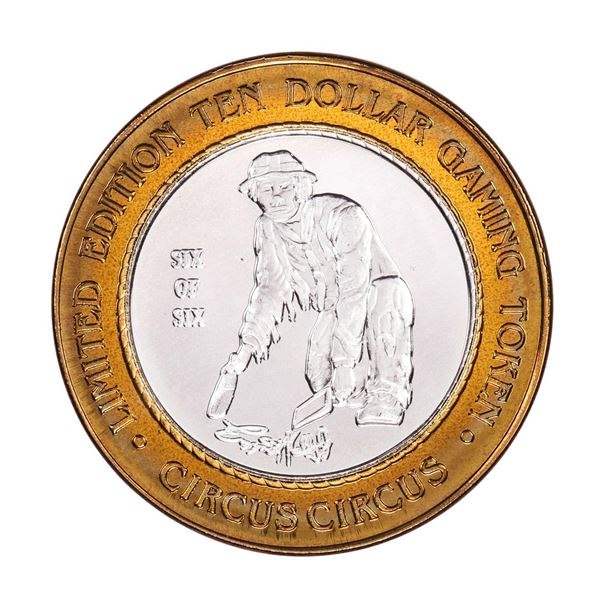 .999 Fine Silver Circus Circus Casino Reno, NV $10 Limited Edition Gaming Token