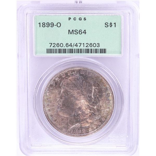 1899-O $1 Morgan Silver Dollar Coin PCGS MS64 OGH Nice Toning