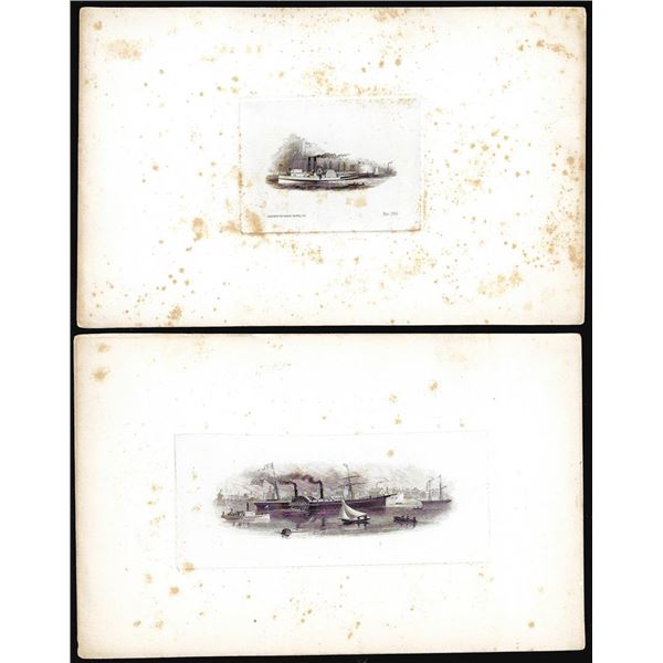 Lot of (2) 1800's Vignette from Original Proof Plates