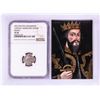 Image 1 : 1035-87 William The Conqueror Normandy Rouen Denier Coin NGC VF30 w/ Story Box