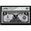 Image 1 : 1899 $1 Black Eagle Silver Certificate Note Fr.229 PMG Gem Uncirculated 65EPQ
