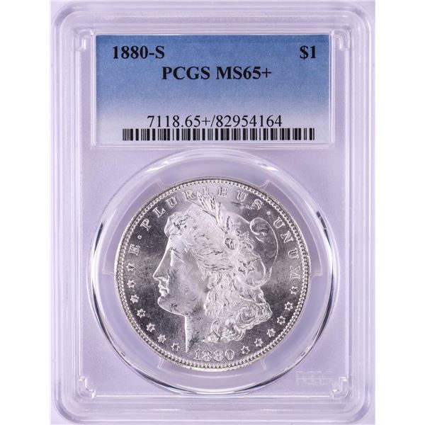 1880-S $1 Morgan Silver Dollar Coin PCGS MS65+
