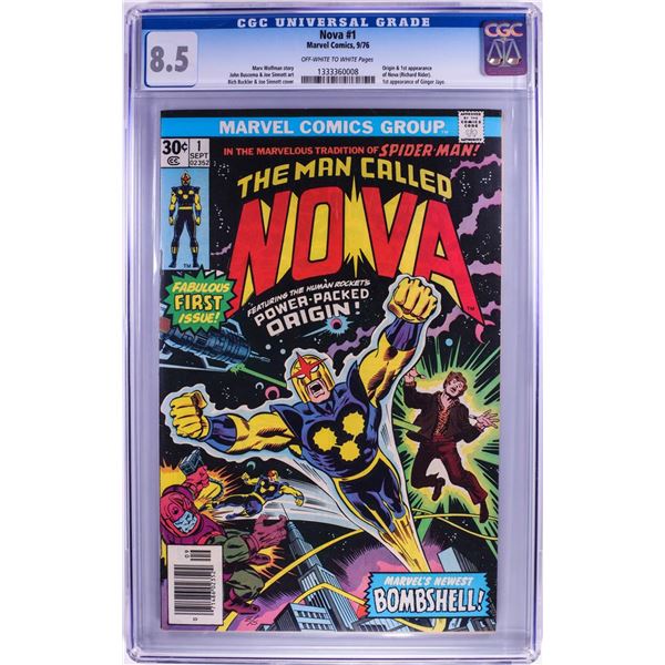 Marvel Comics Group The Man Called Nova #1 Comic Book 9/76 CGC 8.5
