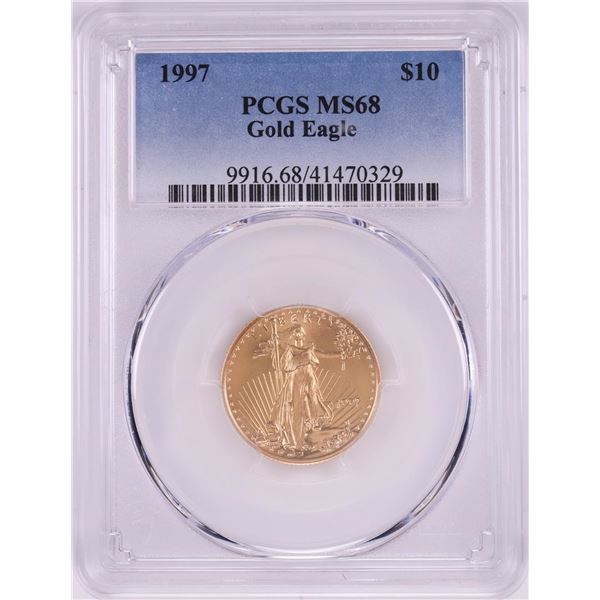 1997 $10 American Gold Eagle Coin PCGS MS68