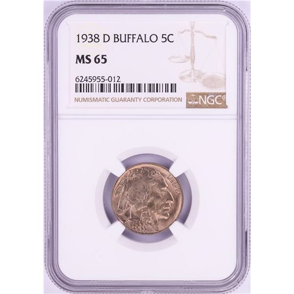 1938-D Buffalo Nickel Coin NGC MS65