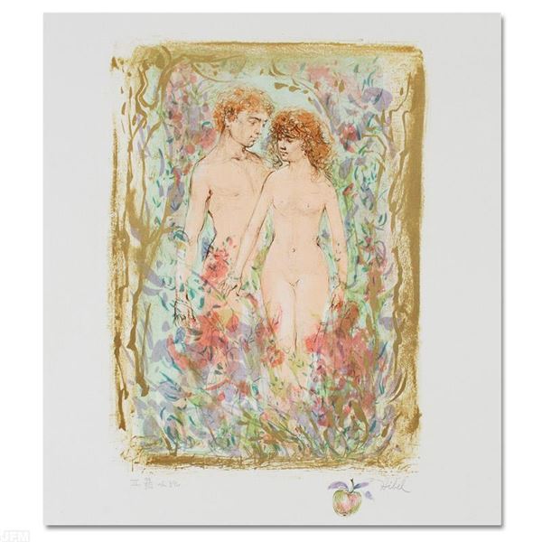 Edna Hibel (1917-2014) "The First Couple" Limited Edition Lithograph