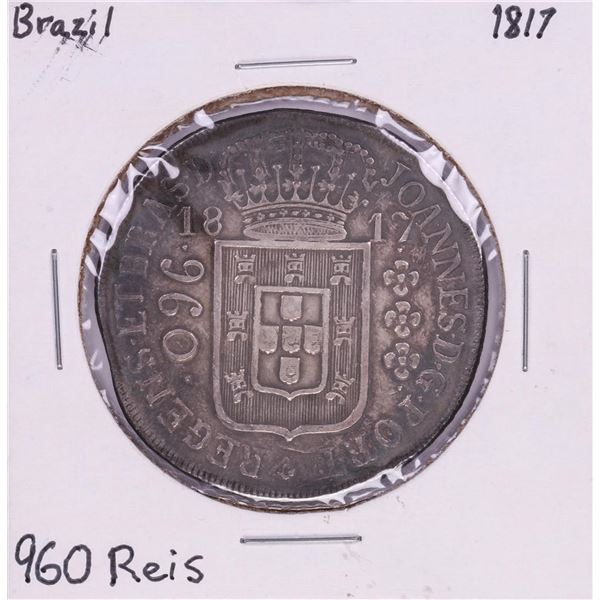 1817 Brazil 960 Reis Silver Coin