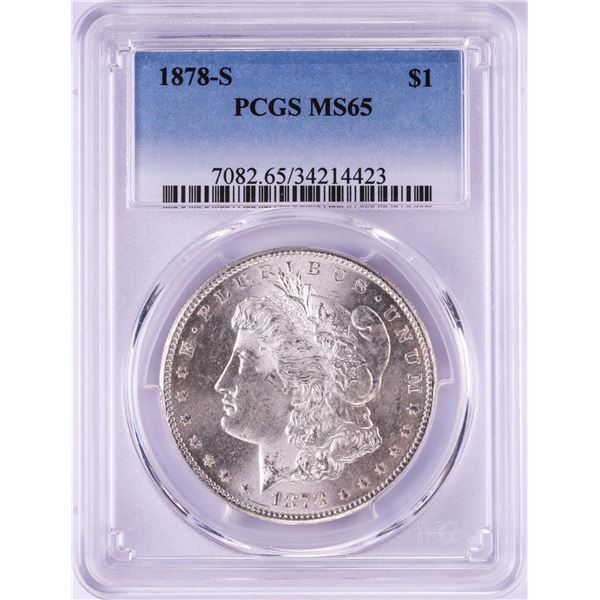 1878-S $1 Morgan Silver Dollar Coin PCGS MS65