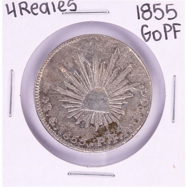 1855 GoPF Mexico 4 Reales Silver Coin