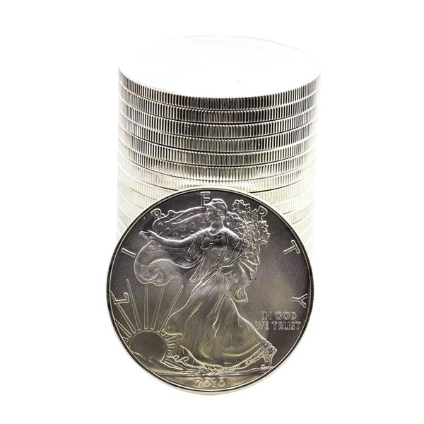 Roll of (20) Brilliant Uncirculated 2010 $1 American Silver Eagle Coins