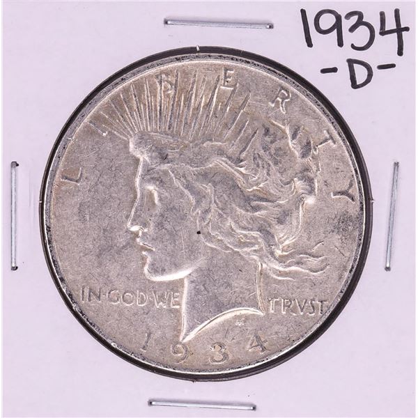 1934-D $1 Peace Silver Dollar Coin