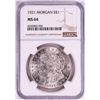 Image 1 : 1921 $1 Morgan Silver Dollar Coin NGC MS64