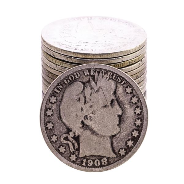 Roll of (20) Mixed Date Barber Half Dollar Coins