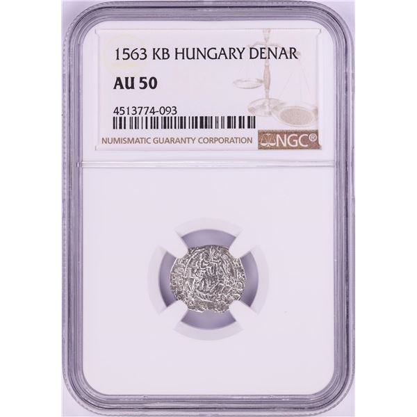 1563 KB Hungary Denar 'Madonna and Child' Coin NGC AU50